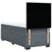 Pat box spring cu saltea, gri închis, 90x200 cm, catifea - WALTI WALTI