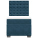 Pat box spring cu saltea, albastru, 90x200 cm, catifea - WALTI WALTI