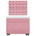 Pat box spring cu saltea, roz, 90x200 cm, catifea - WALTI WALTI