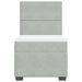 Pat box spring cu saltea, gri deschis, 100x200 cm, catifea - WALTI WALTI