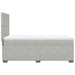 Pat box spring cu saltea, gri deschis, 100x200 cm, catifea - WALTI WALTI