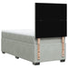Pat box spring cu saltea, gri deschis, 100x200 cm, catifea - WALTI WALTI