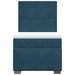 Pat box spring cu saltea, albastru, 100x200 cm, catifea - WALTI WALTI