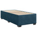 Pat box spring cu saltea, albastru, 100x200 cm, catifea - WALTI WALTI