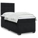 Pat box spring cu saltea, negru, 100x200 cm, catifea - WALTI WALTI
