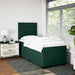 Pat box spring cu saltea, verde închis, 100x200 cm, catifea - WALTI WALTI