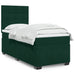 Pat box spring cu saltea, verde închis, 100x200 cm, catifea - WALTI WALTI