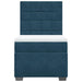 Pat box spring cu saltea, albastru, 100x200 cm, catifea - WALTI WALTI