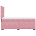 Pat box spring cu saltea, roz, 100x200 cm, catifea - WALTI WALTI