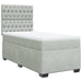 Pat box spring cu saltea, gri deschis, 100x200 cm, catifea - WALTI WALTI