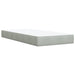 Pat box spring cu saltea, gri deschis, 100x200 cm, catifea - WALTI WALTI