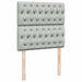 Pat box spring cu saltea, gri deschis, 100x200 cm, catifea - WALTI WALTI