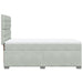 Pat box spring cu saltea, gri deschis, 100x200 cm, catifea - WALTI WALTI