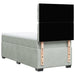 Pat box spring cu saltea, gri deschis, 100x200 cm, catifea - WALTI WALTI