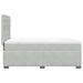 Pat box spring cu saltea, gri deschis, 100x200 cm, catifea - WALTI WALTI