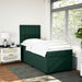 Pat box spring cu saltea, verde închis, 100x200 cm, catifea - WALTI WALTI