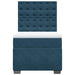Pat box spring cu saltea, albastru, 100x200 cm, catifea - WALTI WALTI