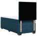 Pat box spring cu saltea, albastru, 100x200 cm, catifea - WALTI WALTI
