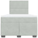 Pat box spring cu saltea, gri deschis, 120x190 cm, catifea - WALTI WALTI