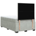 Pat box spring cu saltea, gri deschis, 120x190 cm, catifea - WALTI WALTI