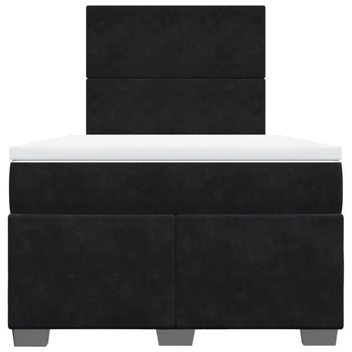 Pat box spring cu saltea, negru, 120x190 cm, catifea - WALTI WALTI