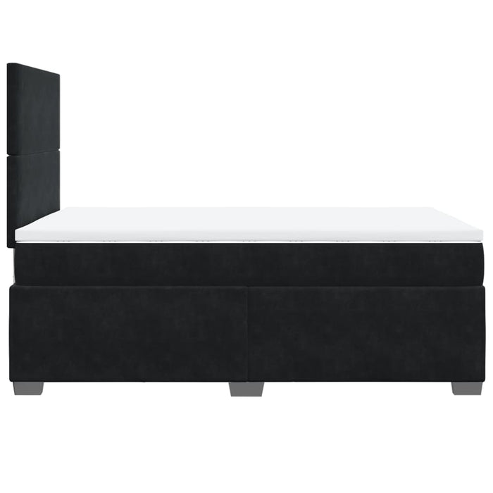 Pat box spring cu saltea, negru, 120x190 cm, catifea - WALTI WALTI