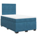 Pat box spring cu saltea, albastru, 120x190 cm, catifea - WALTI WALTI