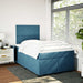 Pat box spring cu saltea, albastru, 120x190 cm, catifea - WALTI WALTI