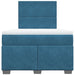 Pat box spring cu saltea, albastru, 120x190 cm, catifea - WALTI WALTI