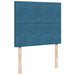 Pat box spring cu saltea, albastru, 120x190 cm, catifea - WALTI WALTI