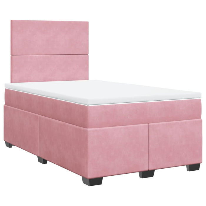 Pat box spring cu saltea, negru, 120x190 cm, catifea - WALTI WALTI