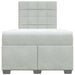 Pat box spring cu saltea, gri deschis, 120x190 cm, catifea - WALTI WALTI