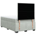Pat box spring cu saltea, gri deschis, 120x190 cm, catifea - WALTI WALTI