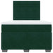 Pat box spring cu saltea, verde închis, 120x190 cm, catifea - WALTI WALTI