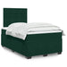 Pat box spring cu saltea, verde închis, 120x190 cm, catifea - WALTI WALTI