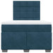 Pat box spring cu saltea, albastru, 120x190 cm, catifea - WALTI WALTI