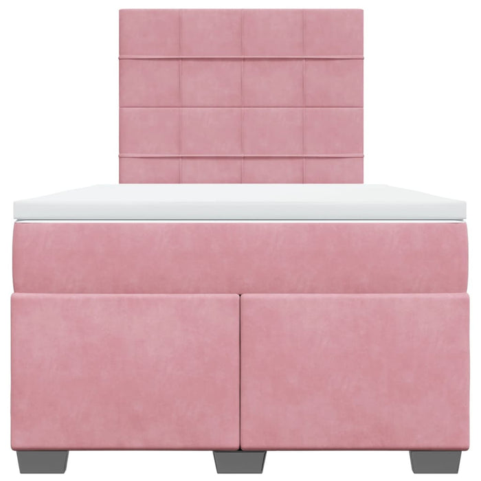 Pat box spring cu saltea, negru, 120x190 cm, catifea - WALTI WALTI