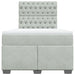 Pat box spring cu saltea, gri deschis, 120x190 cm, catifea - WALTI WALTI