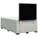 Pat box spring cu saltea, gri deschis, 120x190 cm, catifea - WALTI WALTI