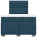 Pat box spring cu saltea, albastru, 120x190 cm, catifea - WALTI WALTI