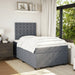 Pat box spring cu saltea, gri închis, 120x190 cm, catifea - WALTI WALTI