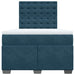 Pat box spring cu saltea, albastru, 120x190 cm, catifea - WALTI WALTI