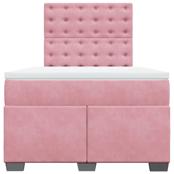 Pat box spring cu saltea, negru, 120x190 cm, catifea - WALTI WALTI
