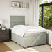 Pat continental cu saltea, gri deschis, 120x200 cm, catifea - WALTI WALTI