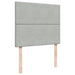 Pat continental cu saltea, gri deschis, 120x200 cm, catifea - WALTI WALTI