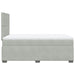 Pat continental cu saltea, gri deschis, 120x200 cm, catifea - WALTI WALTI