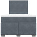Pat box spring cu saltea, gri închis, 120x200 cm, catifea - WALTI WALTI