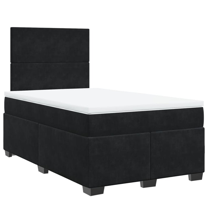 Pat box spring cu saltea, negru, 120x200 cm, catifea - WALTI WALTI