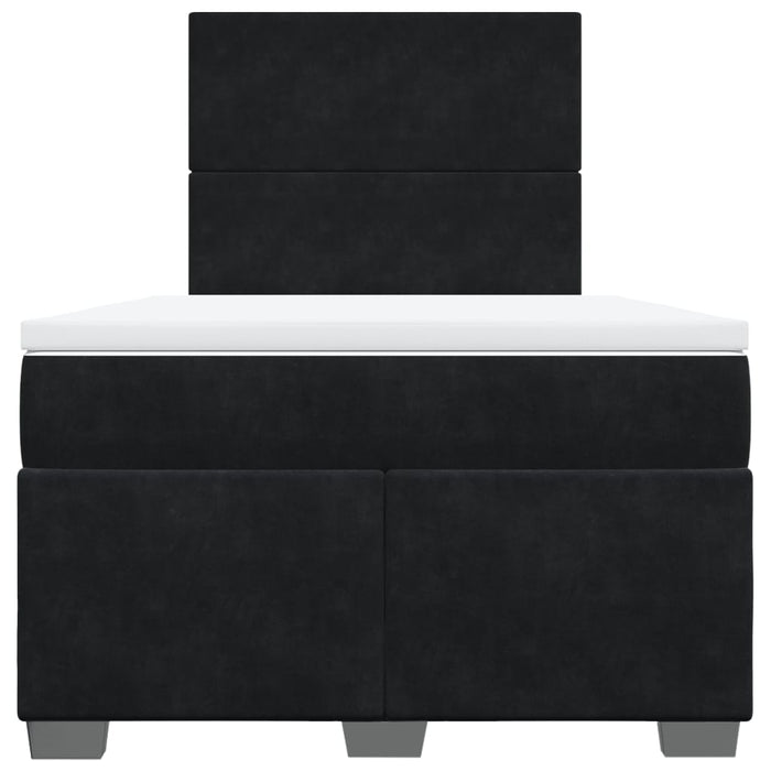 Pat box spring cu saltea, negru, 120x200 cm, catifea - WALTI WALTI