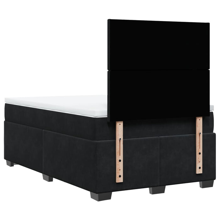 Pat box spring cu saltea, negru, 120x200 cm, catifea - WALTI WALTI